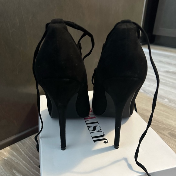 JustFab Lace Up Heels - Picture 4 of 5